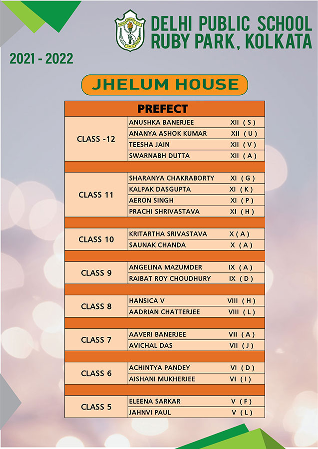 House Prefect 2021-22